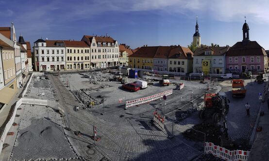 Blick auf die Baustelle.