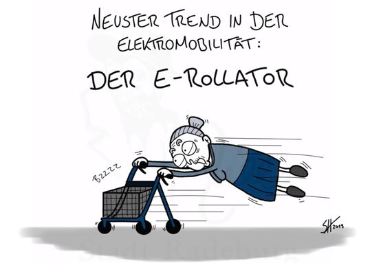 Karikatur von Vorjahres-Publikumsliebling Steffen Huber