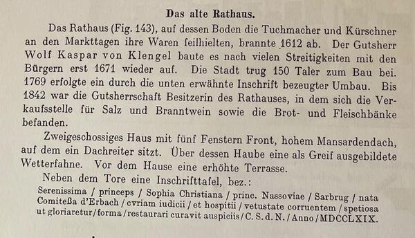 Gurlits Text belegt, dass es sich bei der “Wetterfahne“ um die Darstellung eines Greifs handelt.