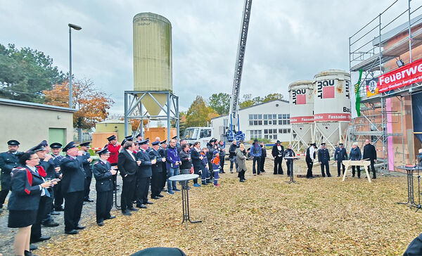 Richtfest am Feuerwehrgerätehaus in Berbisdorf