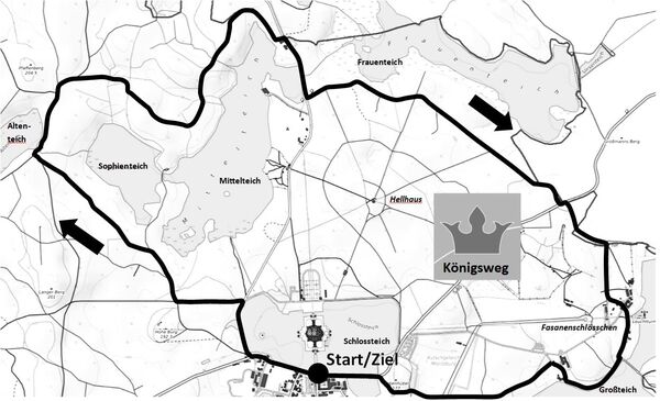 Übersichtskarte des Königswegs