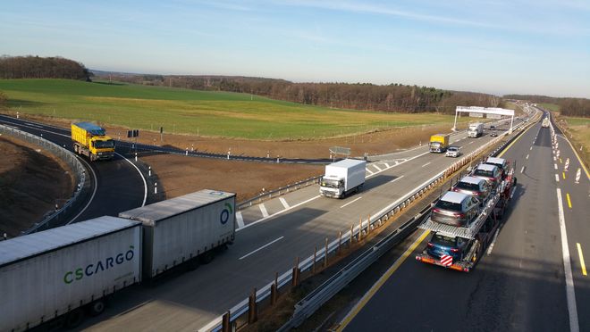 Blick auf die Anschlussstelle Marsdorf