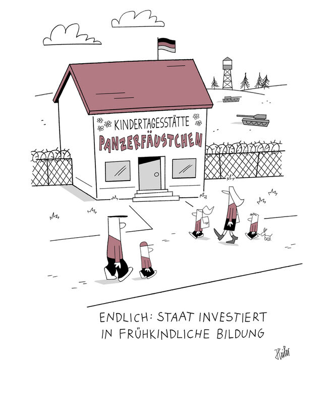 Pascal Heilers Karikatur „Kitas“