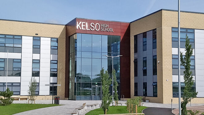 Das Schulgebäude der Partnerschule Kelso High School