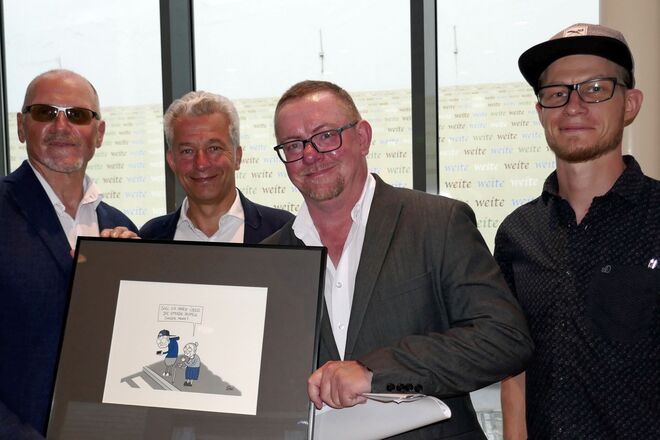 Klaus Kroemke, Dr. Peter Ufer, MarioSüßenguth und Steffen Huber