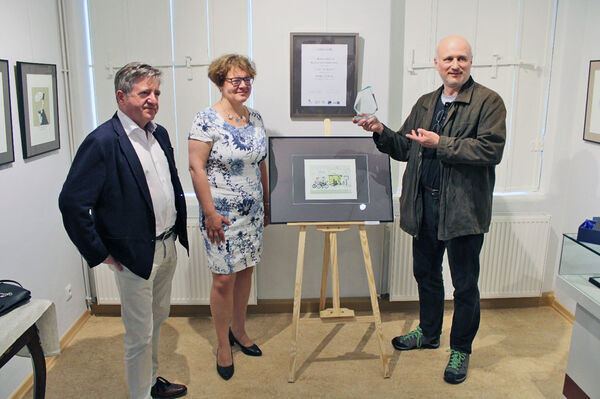 Preisverleihung im Heimatmuseum mit dem Sieger Markus Grolik,