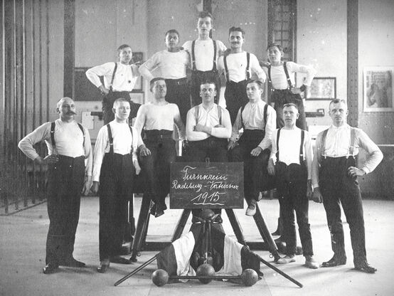 Mitglieder des Radeburger Turnvereins 1915