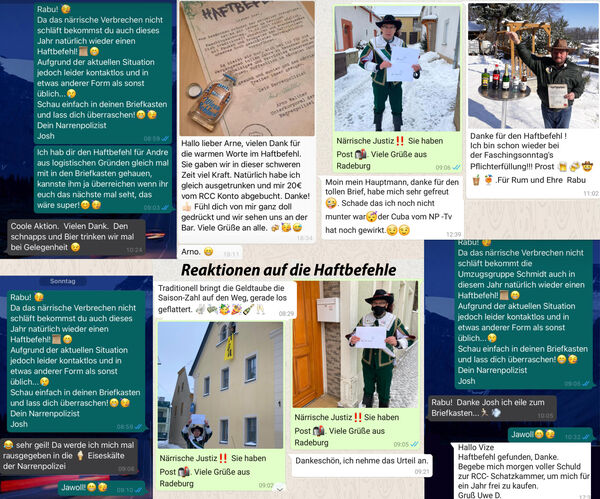 Screenshots interne Kommunikation