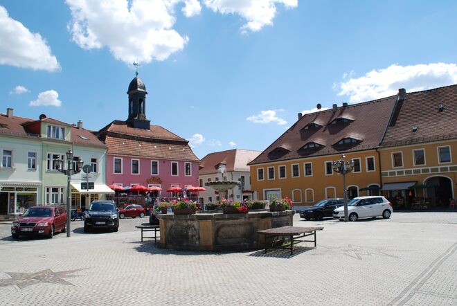 Blick über den Radeburger Markt.