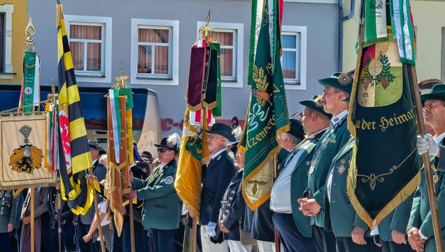Ehrenappell auf dem Radeburger Markt. Foto: blaulichtreport_rabu