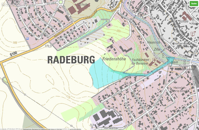 Entwässerung der Fläche oberhalb der Friedenshöhe