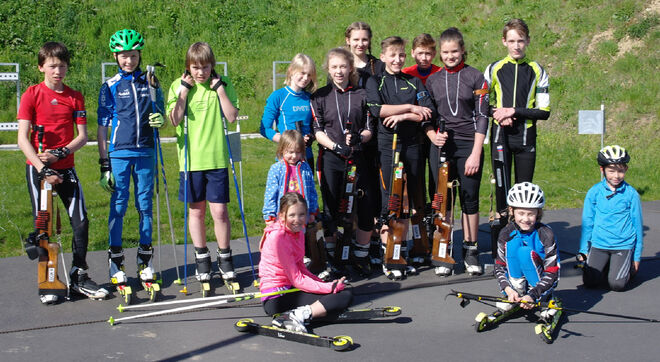 Die "Rollski-Kids" der SG Klotzsche