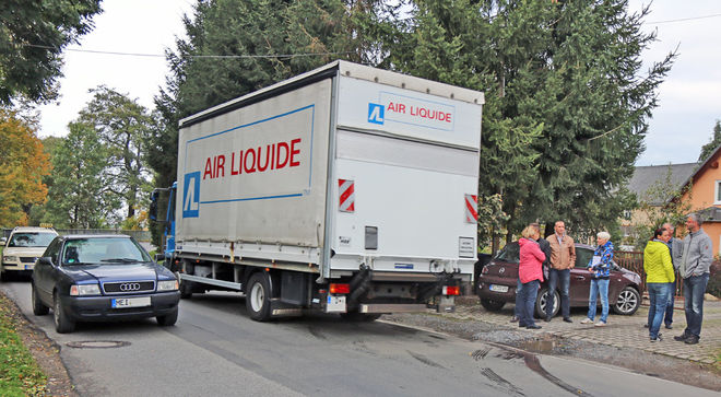 So eng geht es auf der Straße zu.