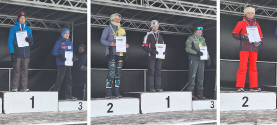 Die besten beim S-Cup: Pepe Lindner (links, 1 Gold, 1 Silber), Lisa Barthel (Mitte, 2x Gold), Marline Rasch (rechts, 2 x Silber)